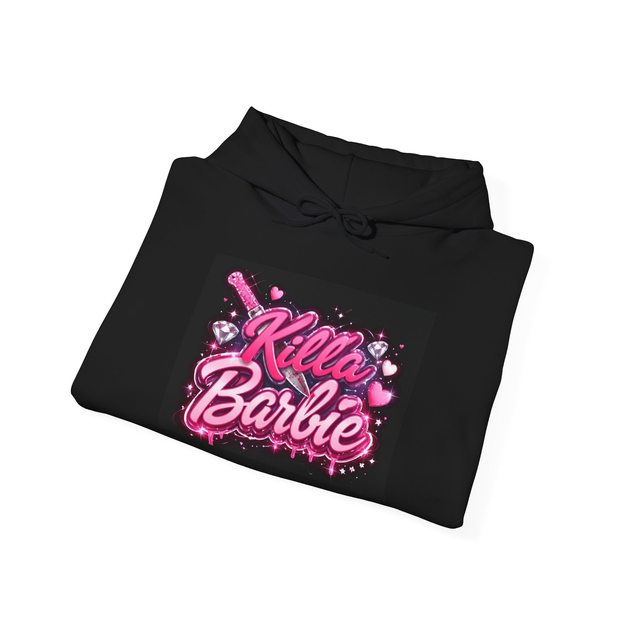 Killa Barbie Hoodie – Pink Graffiti 'KB' Streetwear Hoodie