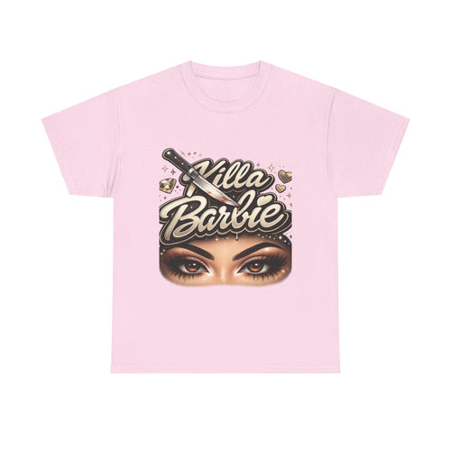 Killa Barbie Tee — Graphic Eyes & Script Logo Cotton T‑Shirt